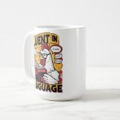Clucky Scholar Fluent in der Sprache der Vögel Kaffeetasse (Vorderseite Links)
