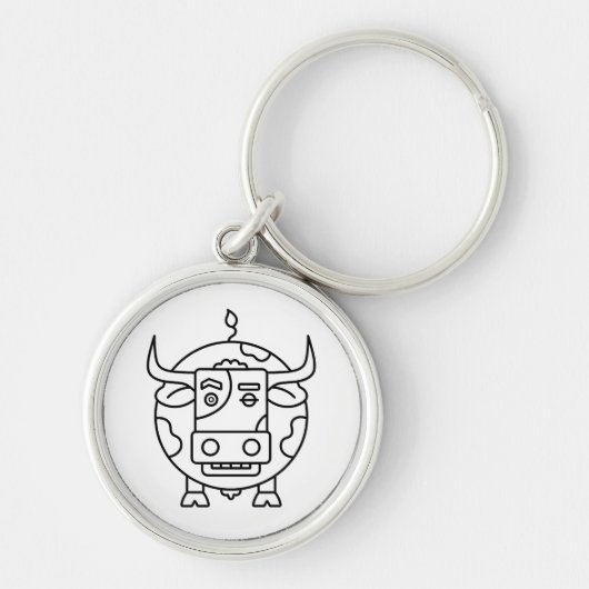 Clueless Bull Art Keychain Schlüsselanhänger (Vorne)