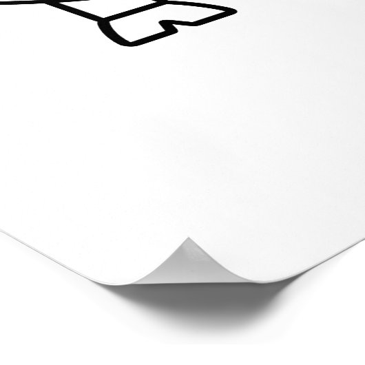 Clueless Bull Minimalist Poster (Ecke)