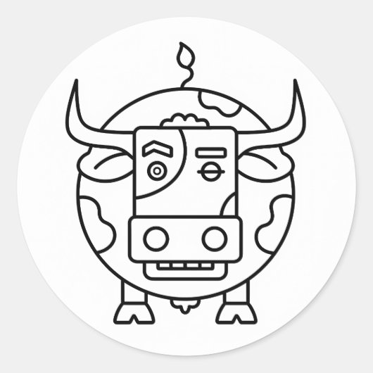 Clueless Bull _ Sticker (Vorderseite)