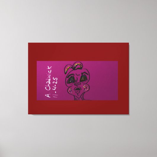 Clueless Bunny Stretched Canvas Leinwanddruck (Vorderseite)