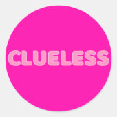 Clueless I Runder Aufkleber (Vorderseite)