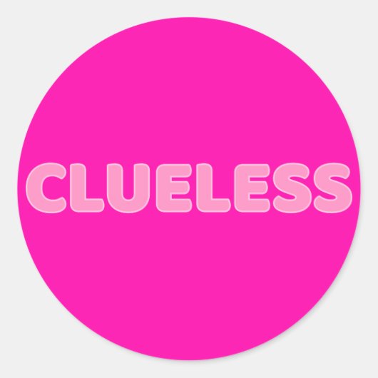 Clueless I Runder Aufkleber (Vorderseite)