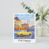 Cluj Napoca Rumänien Reisen Wasserfarben Hand gezo Postkarte (Stehend Vorderseite)