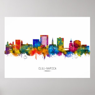 Cluj-Napoca Rumänien Skyline Poster