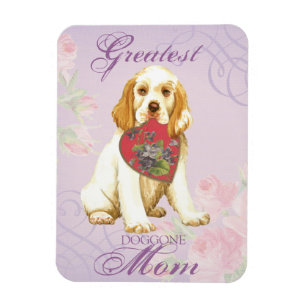 Clumber Spanel Heart Mama Magnet