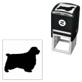 Clumber Spanel Hunde Silhouette Permastempel (Beispiel)