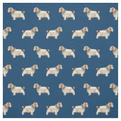 Clumber Spaniel-Blauer Hund Stoff (Muster)