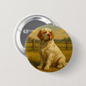 Clumber Spaniel Button (Vorne & Hinten)
