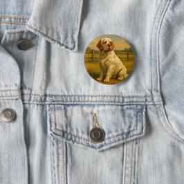 Clumber Spaniel Button