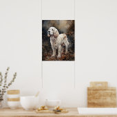 Clumber Spaniel Dog Art Print Poster (Küche)