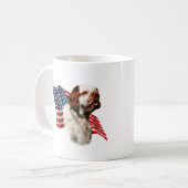 Clumber Spaniel Flag Kaffeetasse (Vorderseite Links)