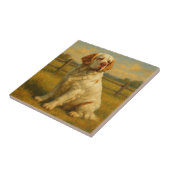 Clumber Spaniel Fliese (Seite)