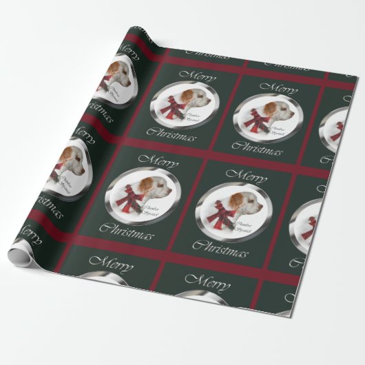 Clumber Spaniel Frohe Weihnachten Geschenkpapier (Ungerollt)