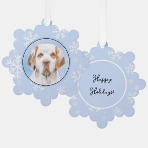 Clumber Spaniel-Gemälde - Süße originelle Hundekun Ornament Karte