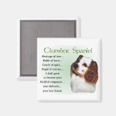 Clumber Spaniel Geschenke Magnet (Vorderseite/Rückseite)