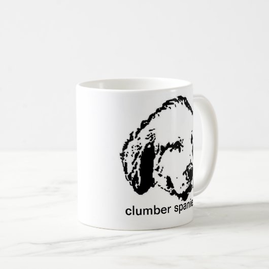 Clumber Spaniel Kaffeetasse (VorderseiteRechts)