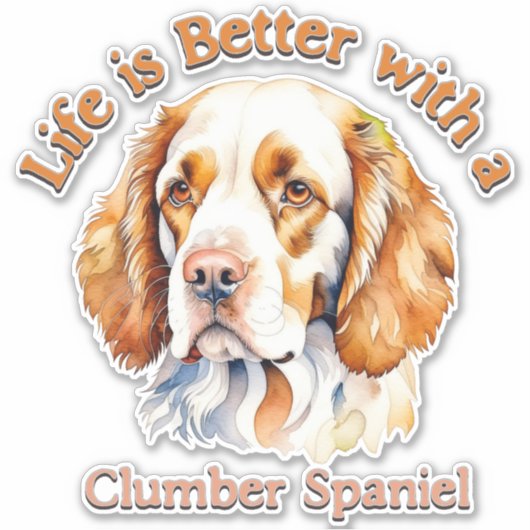 Clumber Spaniel Lover Aufkleber Auto-Aufkleber (Vorderseite)