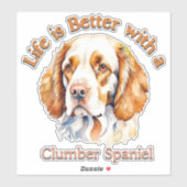 Clumber Spaniel Lover Aufkleber Auto-Aufkleber (Blatt)