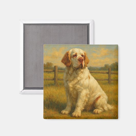 Clumber Spaniel Magnet (Vorderseite/Rückseite)