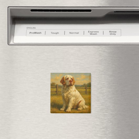 Clumber Spaniel Magnet (In Situ (Geschirrspüler))