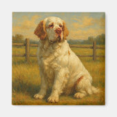Clumber Spaniel Magnet (Vorne)