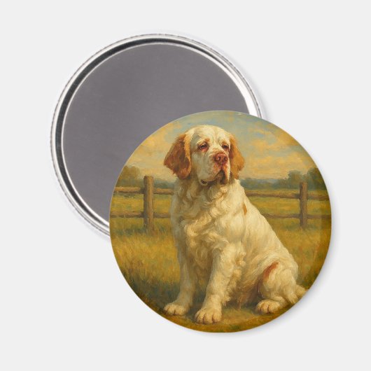 Clumber Spaniel Magnet (Vorderseite/Rückseite)