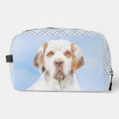 Clumber Spaniel Malerei Niedlich Original Hunde Ku Waschbeutel (Vorderseite)