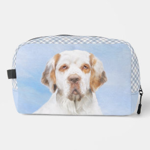 Clumber Spaniel Malerei Niedlich Original Hunde Ku Waschbeutel