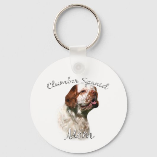 Clumber Spaniel Mama 2 Schlüsselanhänger (Vorderseite)