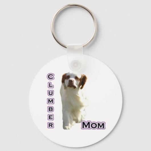 Clumber Spaniel Mama 4 - Schlüsselanhänger (Vorderseite)