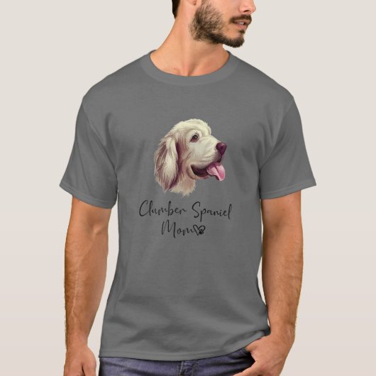 Clumber Spaniel Mama Niedlich Welppy Dog Eigentüme T-Shirt (Vorderseite)