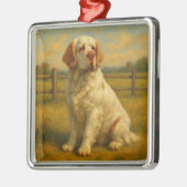 Clumber Spaniel Ornament Aus Metall (Links)
