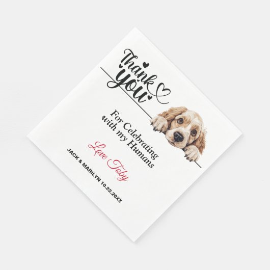 Clumber Spaniel Paper Serviette (Ecke)
