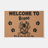 Clumber Spaniel Personalized Door Mat Doormat Fußmatte (Vorderseite)
