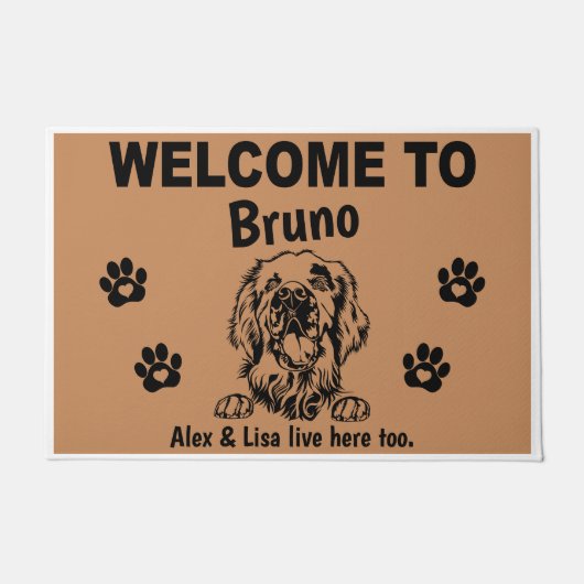 Clumber Spaniel Personalized Door Mat Doormat Fußmatte (Vorderseite)