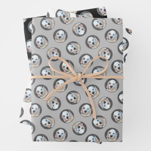 Clumber Spaniel Puppy Painting Original Dog Art Geschenkpapier Set (Beispiel)