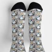 Clumber Spaniel Puppy Painting Original Dog Art Socken (Oben)