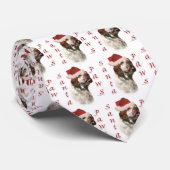 Clumber Spaniel Santa Paws Krawatte (Gerollt)