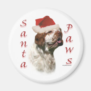 Clumber Spaniel Santa Paws Magnet