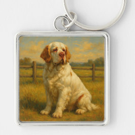 Clumber Spaniel Schlüsselanhänger