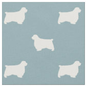 Clumber Spaniel-Silhouette-Muster Stoff (Nahaufnahme)