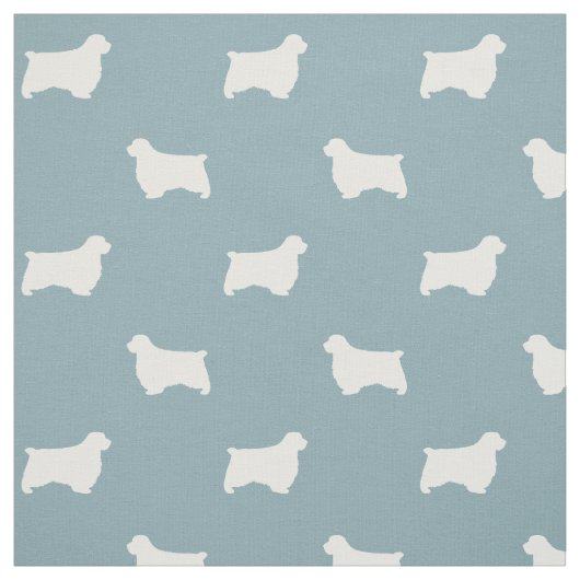 Clumber Spaniel-Silhouette-Muster Stoff (Muster)