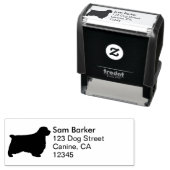 Clumber Spaniel Silhouette Rücksendeadresse Permastempel (Beispiel)