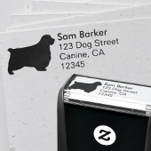 Clumber Spaniel Silhouette Rücksendeadresse Permastempel