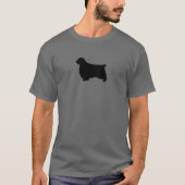 Clumber Spaniel-Silhouette T-Shirt (Vorderseite)