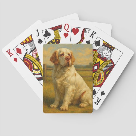 Clumber Spaniel Spielkarten (Rückseite)