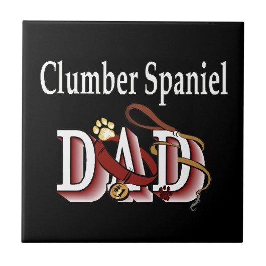 Clumber Spaniel VATER Fliese (Vorderseite)