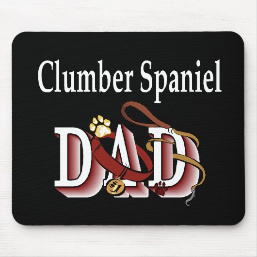 Clumber Spaniel Vater Geschenke Mousepad (Vorne)