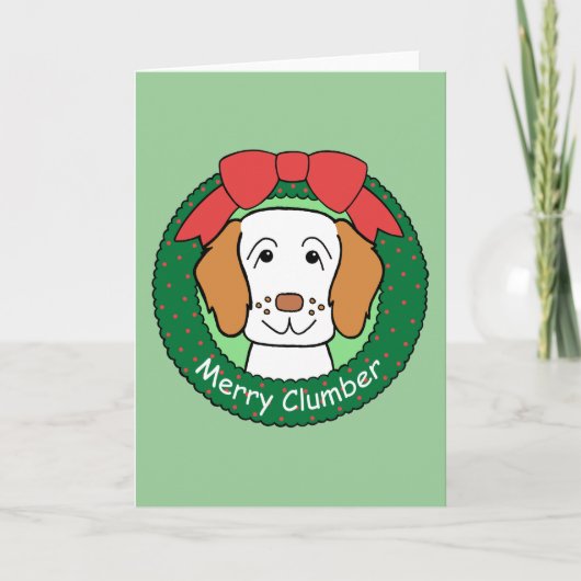 Clumber Spaniel Weihnachten (Vorderseite)